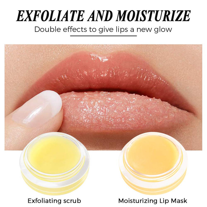 [Australia] - Lip Scrub Lip Sleep Mask Dry Lip Treatment Lip Polish & Lip Exfoliator Moisturizing Lip Mask Overnight Lip Care Mask （Orange） 