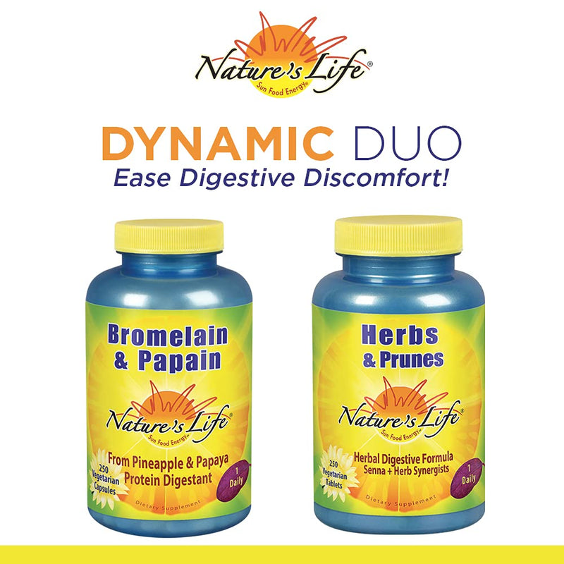 [Australia] - Natures Life Herbs & Prunes | 400mg Senna & Herbal Blend for Healthy Digestion Support | Non-GMO | 250 Tabs, 250 Serv. 250 Count (Pack of 1) 