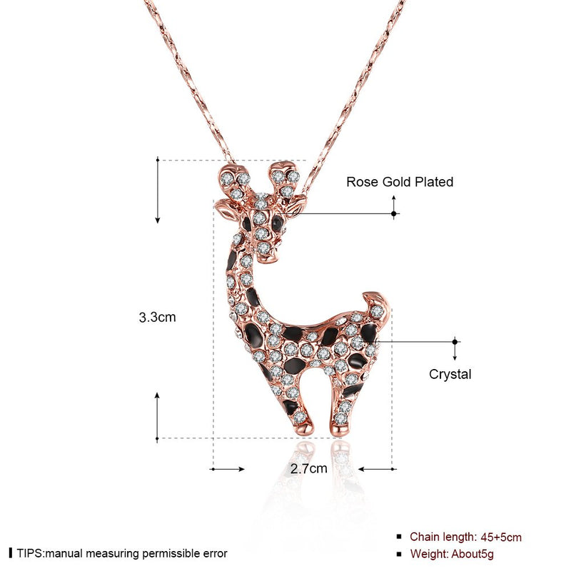[Australia] - Necklace for Girls Ladies Mom Swarovski Crystal Diamond Necklace Pendants for Necklace Women Necklaces for Mom Girlfriend Women Teen Girls Giraffe 