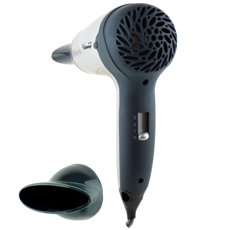 [Australia] - Paul Anthony Eco-Dry 1600w Hair Dryer / 3 Heat Settings / 3 Speed Settings / Concentrator Nozzle / Safety Cut-Off / DC Motor - Silver - H1316 1600W Silver 