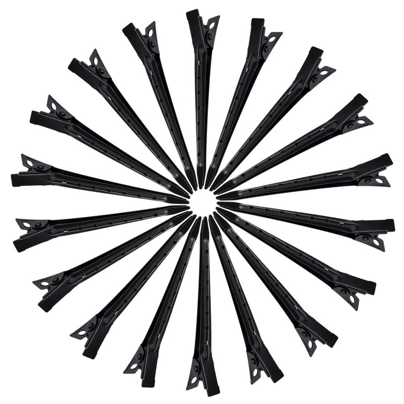 [Australia] - 24 Packs Duck Bill Clips, Bantoye 2.75 Inches Rustproof Metal Alligator Curl Clips with Holes for Hair Styling, Hair Coloring, Black 2.75 inch/ 7cm 