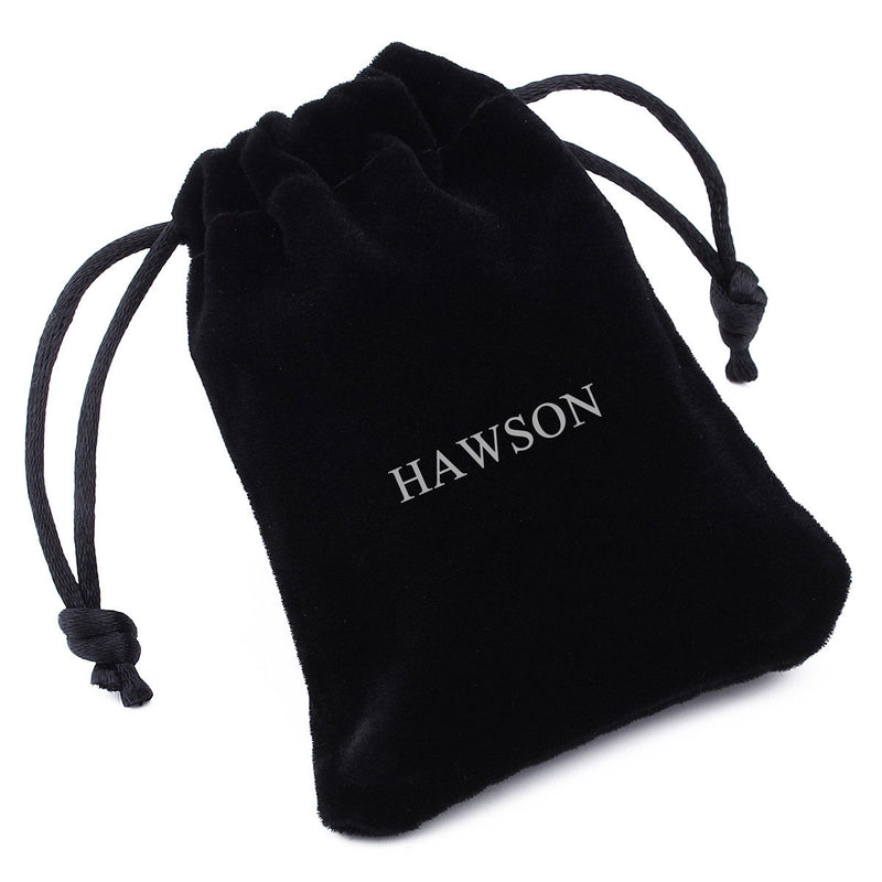 [Australia] - HAWSON Cufflink and Studs Tuxedo Set Rose Gold Silver Black and Gold Color with Platinum Finish Two Cufflinks with Six Shirt Studs in Stylish Velvet Gift Bag 