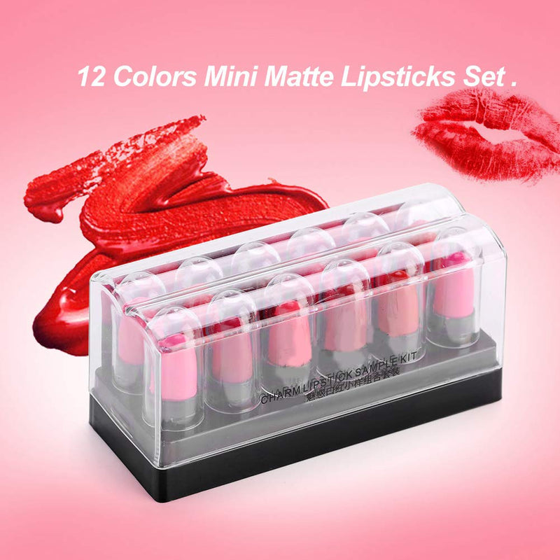 [Australia] - Matte Lipstick Set, 12 Colors Makeup Moisturizing Waterproof Cosmetic Cosmetic Set 