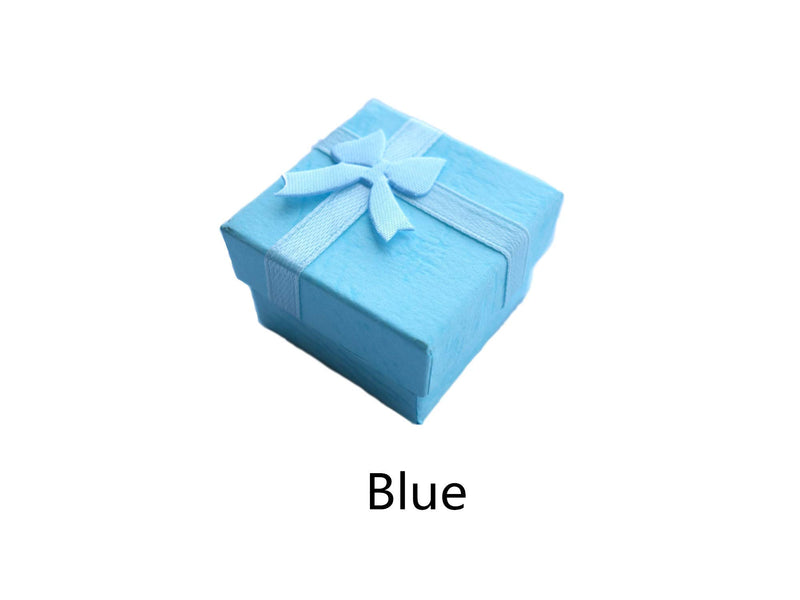 [Australia] - HAMIYA 24Pcs Ring Box Small Gift Boxes Sturdy Cardboard Cube Box for Jewelry Pendant 1.6 x 1.6 x 1.2 Inches (Blue) Blue 