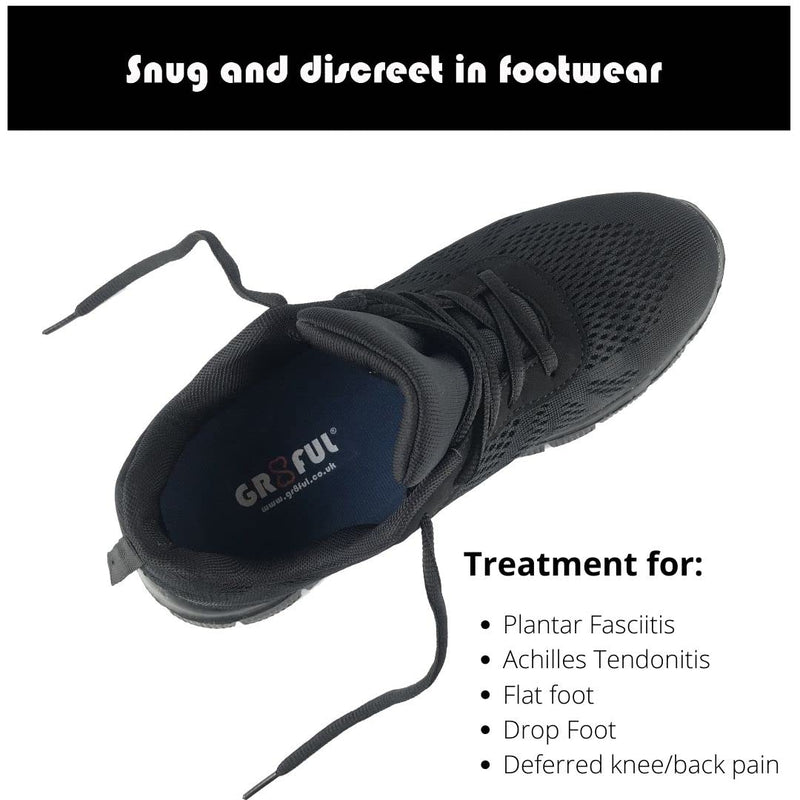[Australia] - gr8ful® Orthotic Insoles for Plantar Fasciitis / Achilles Tendonitis | 1 pair | 3/4 length | Arch Support for Over Pronation & Flat Feet - Reduce Heel, Knee and Back Pain | Men Women kids Running XS XS (1 Pair) 