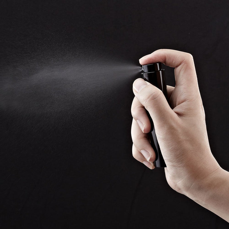 [Australia] - Lisapack 8ML Atomizer Perfume Spray Bottle for Travel, Empty Refillable Cologne Dispenser, Portable Sprayer for Men and Women (Matte Black) Matte Black 