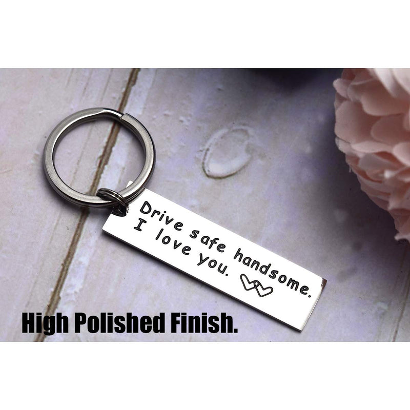 [Australia] - Drive Safe Keychain Handsome I Love You Trucker Husband Gift for Husband Dad Gift Valentines Day Stocking Stuffer Drive Safe Keychain 