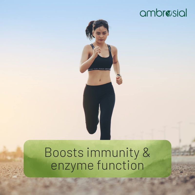 [Australia] - Ambrosial Zinc Tablets High Strength 30 mg | Highly Bioavailable Zinc Supplements for Immune & Metabolism Support (Pack of 1-60 Capsules) 60 Count (Pack of 1) 