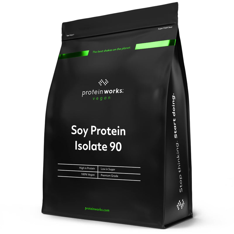 [Australia] - Soy Protein 90 (Isolate) Protein Powder | 100% Plant-Based | Low Fat | No Added Sugar | Gluten-Free | Protein Works | Chocolate Silk | 500 g 