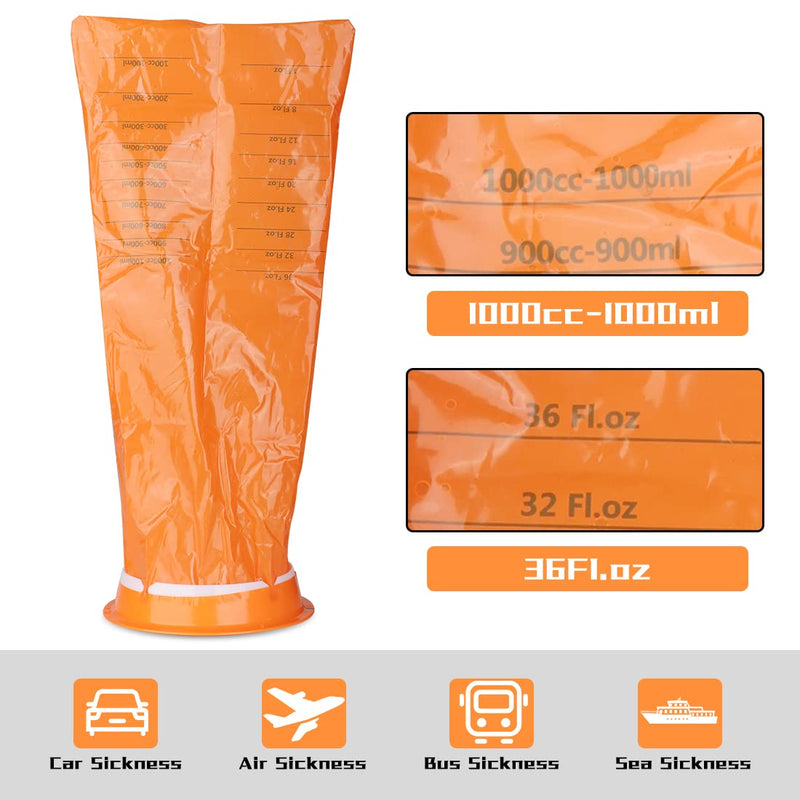 [Australia] - Vomit Bags Sick Bags Disposable Emesis Bags 16 Pieces Barf Bag with Snap for Travel Motion Sickness, Airsick 1000ml Car Sickness Bag 