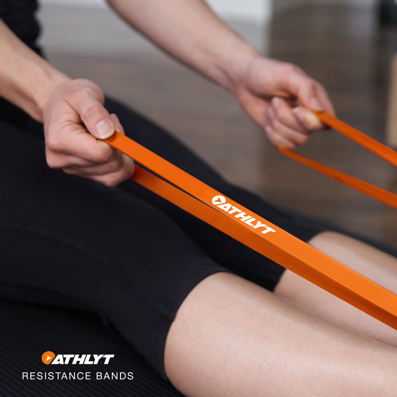 [Australia] - Athlyt Resistance Bands [Set of 3], Skin-Friendly Exercise Bands with Non-Slip Design, 3 Resistance Levels, Grey, Black, Orange 