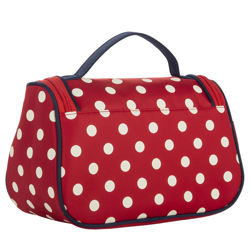 [Australia] - Travel Makeup Bag Cute, Yeiotsy Stylish Polka Dots Cosmetic Bag for Women Hanging Toiletry Bag Organizer (Classic Red) Classic Red 