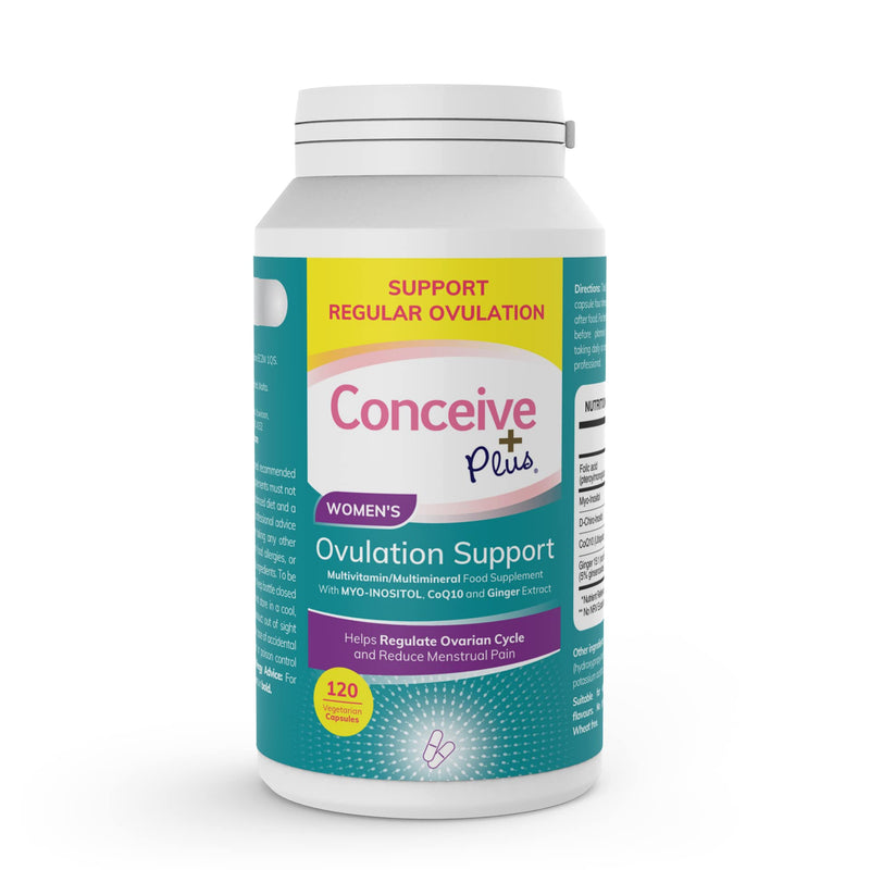 [Australia] - Conceive Plus Ovulation Support - Myo Inositol, CoQ10, Folic Acid Women Fertility Supplement - Female Hormone Balance & Ovarian Support PCOS Capsules - 120 Caps 