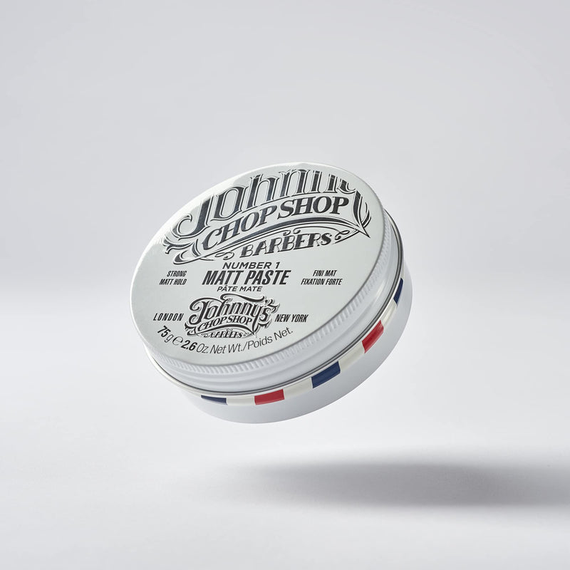 [Australia] - Johnny's Chop Shop - No 1 Matt Paste In A Tin, Strong Hold, Natural Finish (75g) Pack of 1 