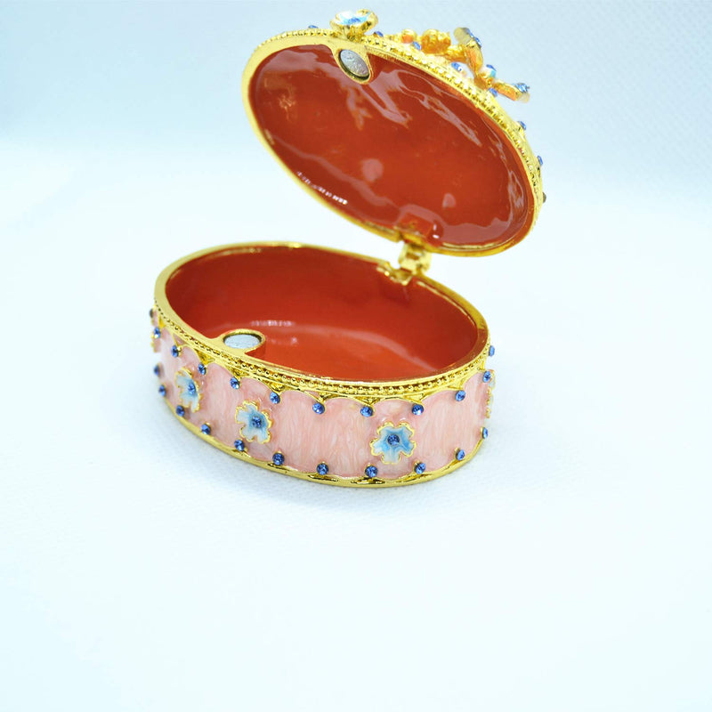 [Australia] - Aelidiya Butterfly Jewelry Box Trinket Box Decorative Trinket Jewelry Keepsake Storage Box Home Decor Pink 