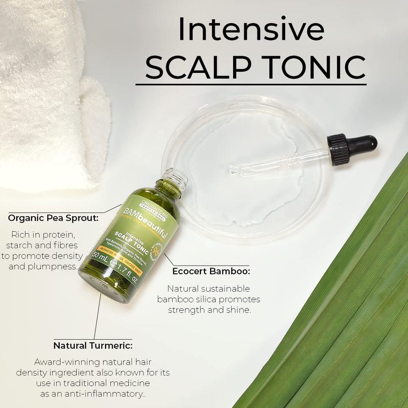 [Australia] - BAMBEAUTIFUL Intensive Scalp Tonic (50ml) – Multi Award Winning Scalp Tonic. Proven to help with the reduction of hair loss & promote thicker, denser hair in 90 days. 50 ml (Pack of 1) 