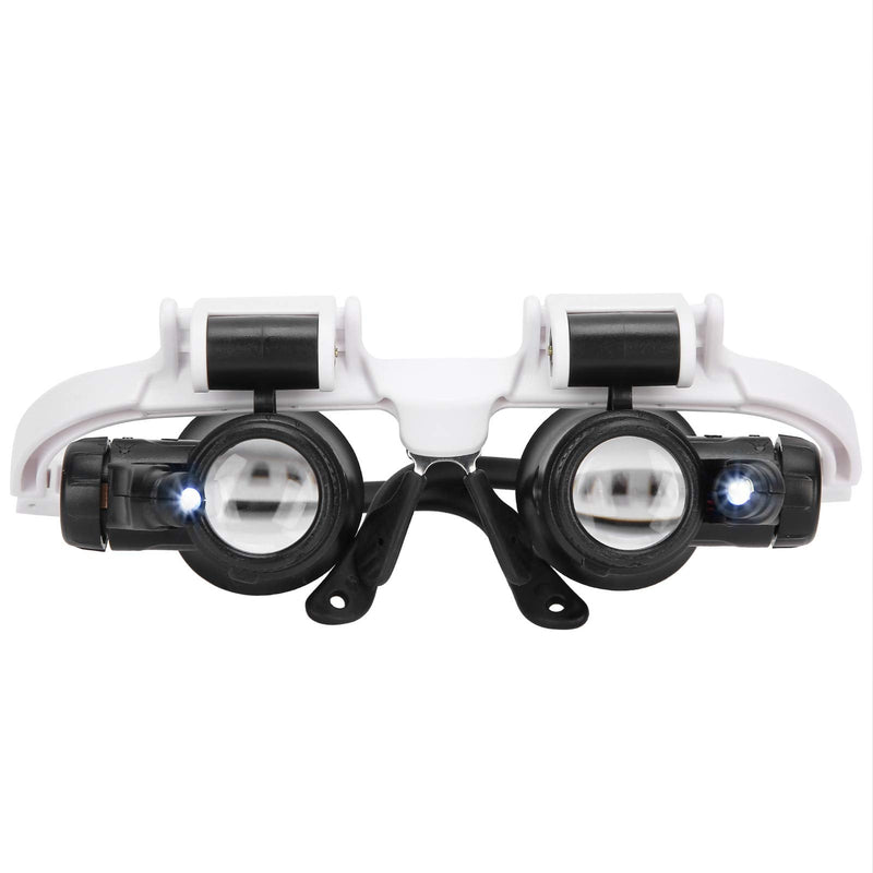 [Australia] - Glasses Magnifier, 8x 15x 23x Head Wearing Magnifying Glass with LED Light Headband Magnify Lens for Reading Eyelashes Extension Tattoo Jeweler Repairing 