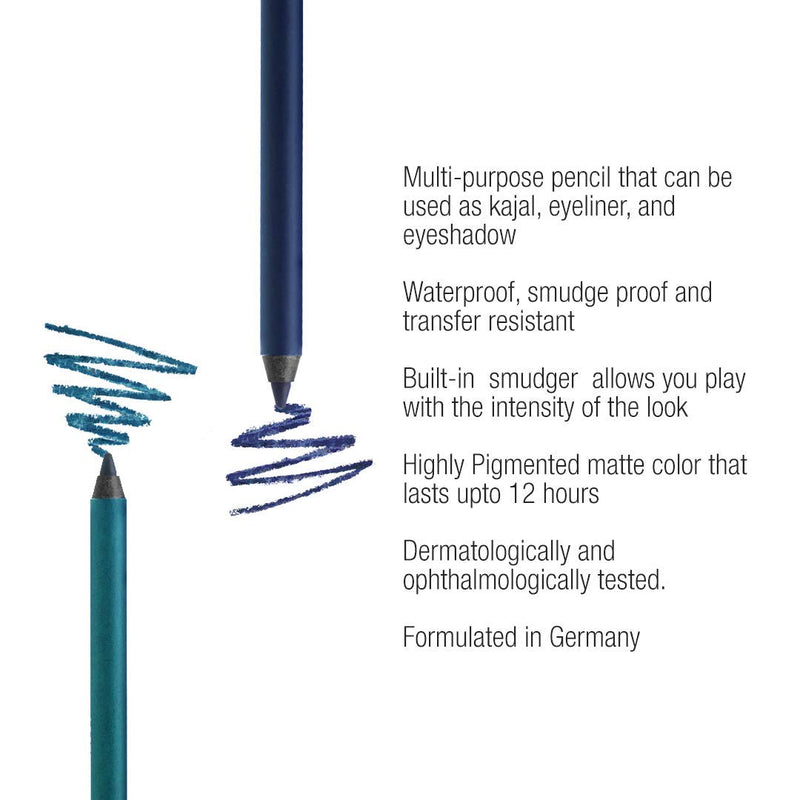 [Australia] - Colorbar Just Smoky Kajal, Just Blue, 1.2g, Eyeliner, Long-lasting, Smudge-Free, Matte Color, Paraben-free 