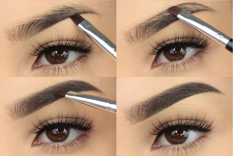 [Australia] - Impora London Angled Eyeliner/Eyebrow Brush. Flat with angled tip. Perfect for Lining/Shaping Eyes and Brows, Winged Liners. Use with Gel, Cream or Powder Liner Products 