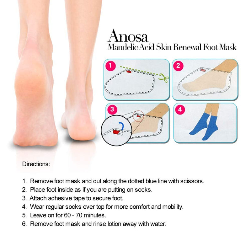 [Australia] - Anosa Mandelic Acid Skin Renewal Foot Mask (1 Pair) 