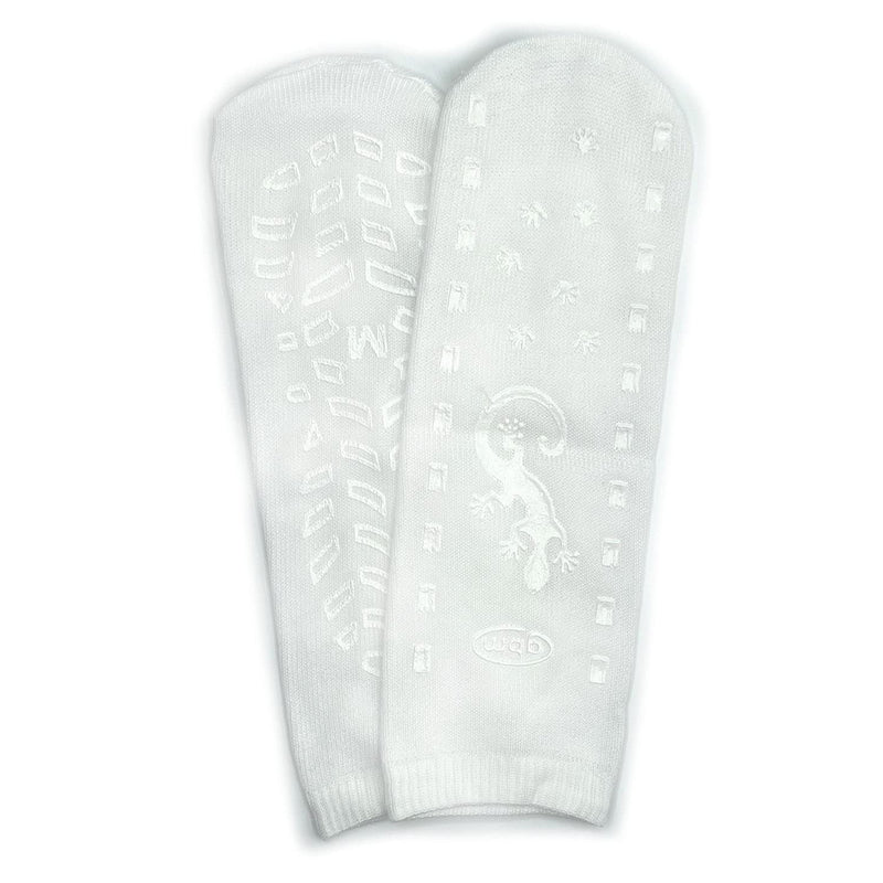 [Australia] - GBM Geckos - Plush Double Tread Non-Slip Safety Socks 6-PACK (White, Medium) 