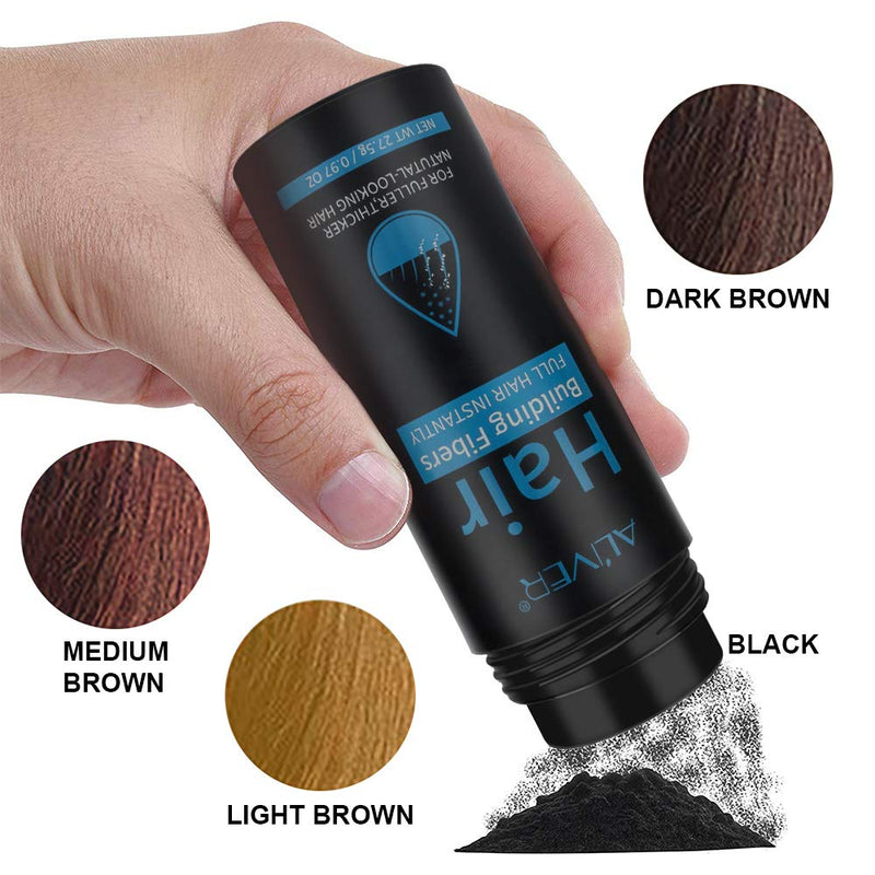 [Australia] - Hair Fibres with Pump Application, Hair Thickening Products for Men Women, Premium Hair Powder, Professional Hair Spray for Thinning Hair & Bald Spots (Black) Black 