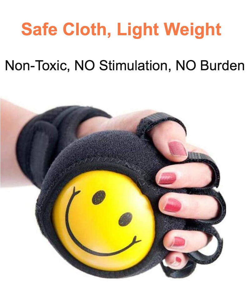 [Australia] - Anti-Spasticity Ball Splint, 2 in 1 Hand Splint for Stroke Hemiplegia Rehabilitation Finger Training Equipment Finger Wrist Hand Orthosis with Ball 1 Count (Pack of 1) 