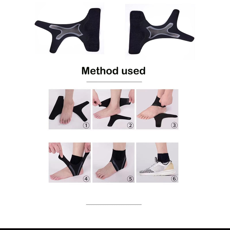 [Australia] - Ankle Support Brace for women & men，Adjustable Ankle Support Breathable Material ,Ankle Braces Suitable for Sports, Football, Basketball, volleyball,Running,Minor ankle sprains,1 Size Fits all(2PCS) 
