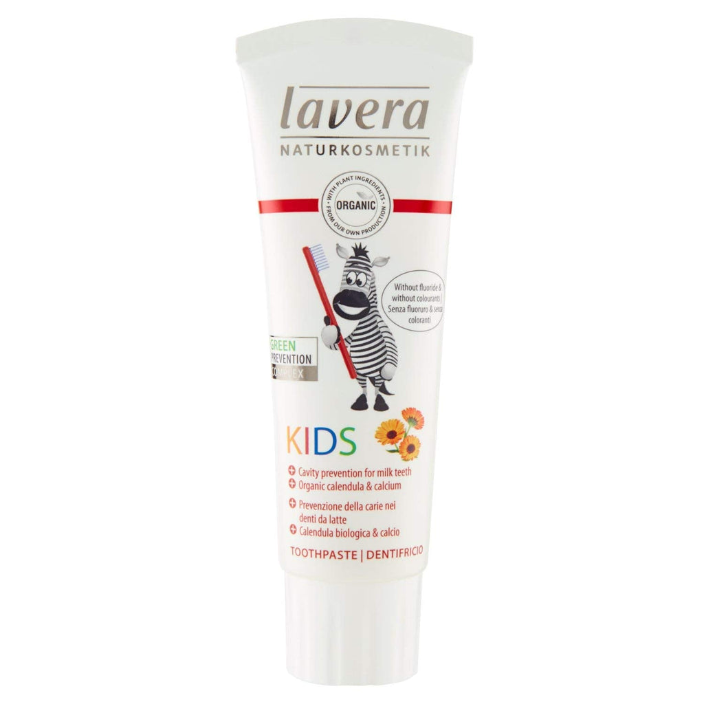[Australia] - lavera Toothpaste Kids Fluoride Free & Colorant Free Calendula & Calcium Vegan Bio Natural & Innovative Cosmetics Organic Teeth Care 75 ml 