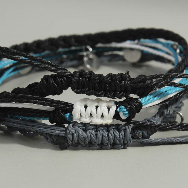 [Australia] - FANCY SHINY String Ankle Bracelets Waterproof Rope Anklets Braided Beach Boho Coin Anklets Cute Friendship Foot Jewelry for Women Teen Girls Black Gray Disc 