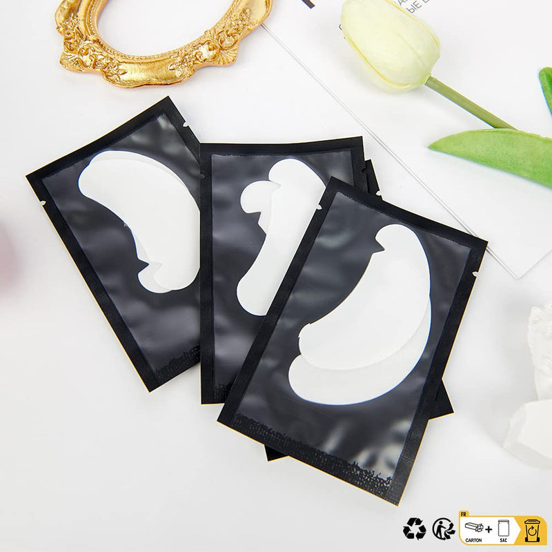 [Australia] - 50Pairs Eyelash Extension Pads Under Eye Gel Pads Lash Pads Lint Patches Under Eye Patches Eye Pads for Eyelash Extensions (Black) Black 