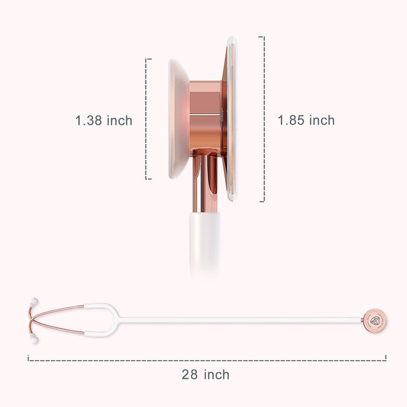 [Australia] - FriCARE Rose Gold Stethoscope Nurse/Doctor/Medical Student Gifts (White) Rose Gold & White 