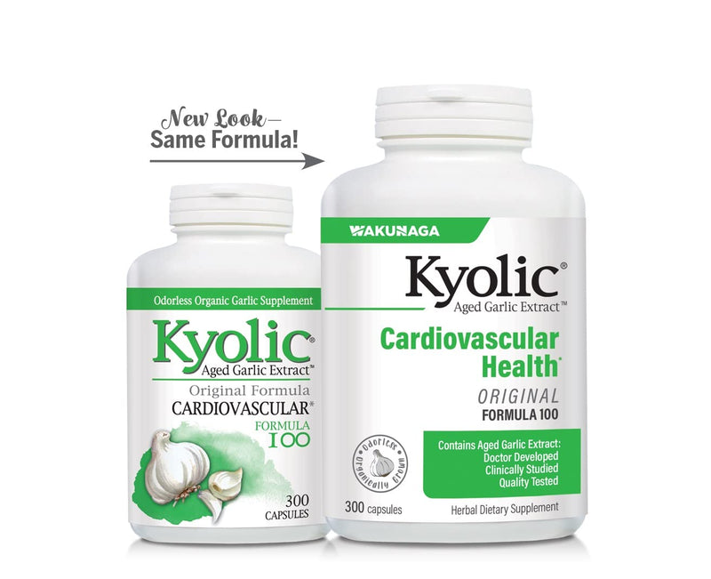 [Australia] - Kyolic Aged Garlic Extract Formula 100, Original Cardiovascular, 300 Capsules (Packaging May Vary) 300 Count (Pack of 1) 