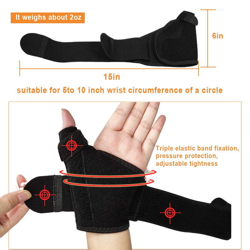 [Australia] - Wrist Brace for Carpal Tunnel, Adjustable Thumb Wrist Support Brace for Sports Protecting/Tendonitis Pain Relief, Splint Wrist Brace Day Night Support for Women Men, Suitable for Both Left/Right (2 Pack (left/right both)) 2 Pack (left/right both) 