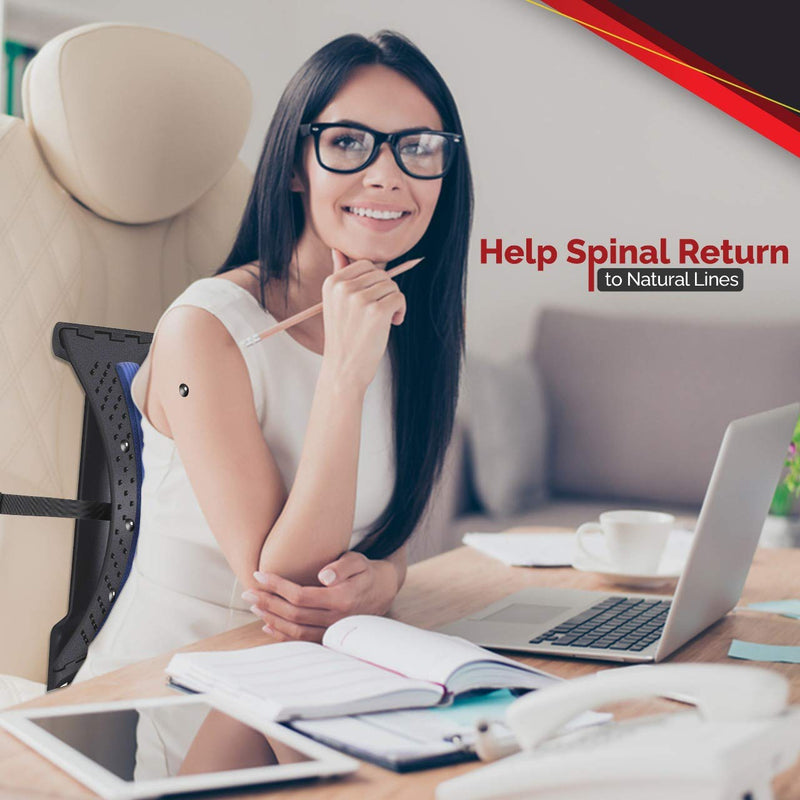 [Australia] - Back Stretching Device and Multi-Level Lumbar Support Stretcher Spinal Back Stretcher for Lower and Upper Muscle Pain Relief Deck for Herniated Disc Promotes Spine Decompression 