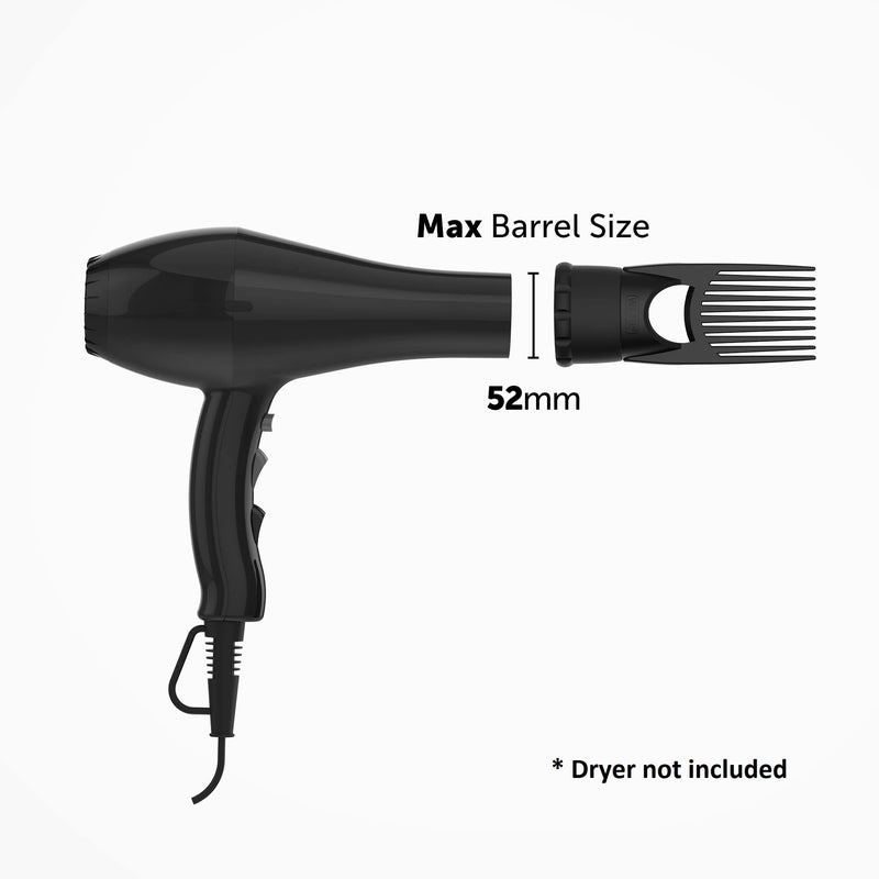 [Australia] - Wahl OnePik Pik Attachment, Nozzle for PowerPik Afro Hair Dryers, Pick Comb Addon, Dryer Attachments, Concentrated Nozzles, Long Teeth, Effective Drying, Add Volume, Max Barrel Size: 52mm 