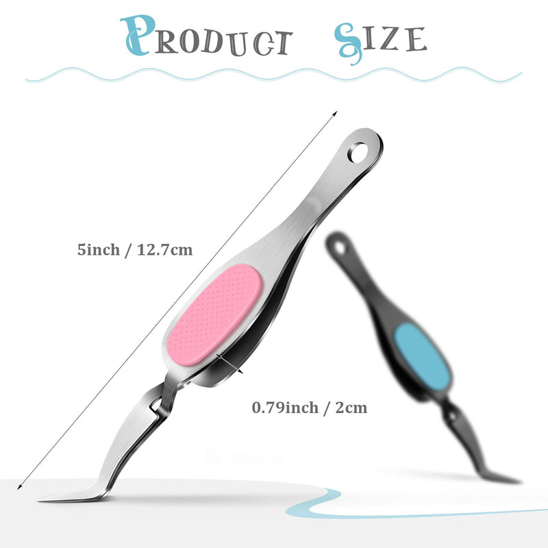 [Australia] - 3 Pieces Craft Tweezers Stainless Steel Tweezers Soft-Grip Precision Tweezers Crossing Lock Curved Tweezers Pointed Tip Tweezers for Eyelash Extensions Nail Salon Beading Jewelry Tool 