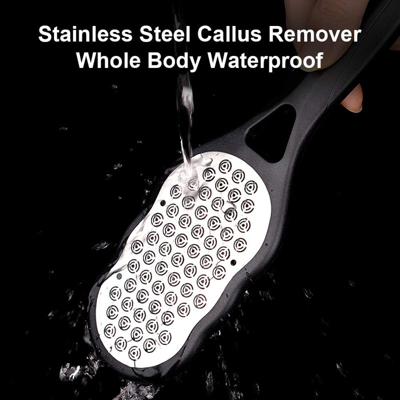 [Australia] - Foot Rasp File and Callus Remover - Foot Care Pedicure Tool to Remove Hard Skin Foot Scrubber, Can Be Used on Both Wet and Dry Feet, Surgical Grade Stainless Steel File, Black 