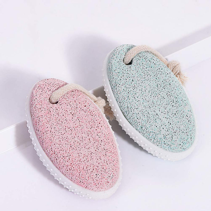 [Australia] - HEALLILY Pumice Stone for Feet Oval Foot Scrubber Exfoliating Dry Dead Skin Remover for Hands Heels Body Foot Care Tool Pink 