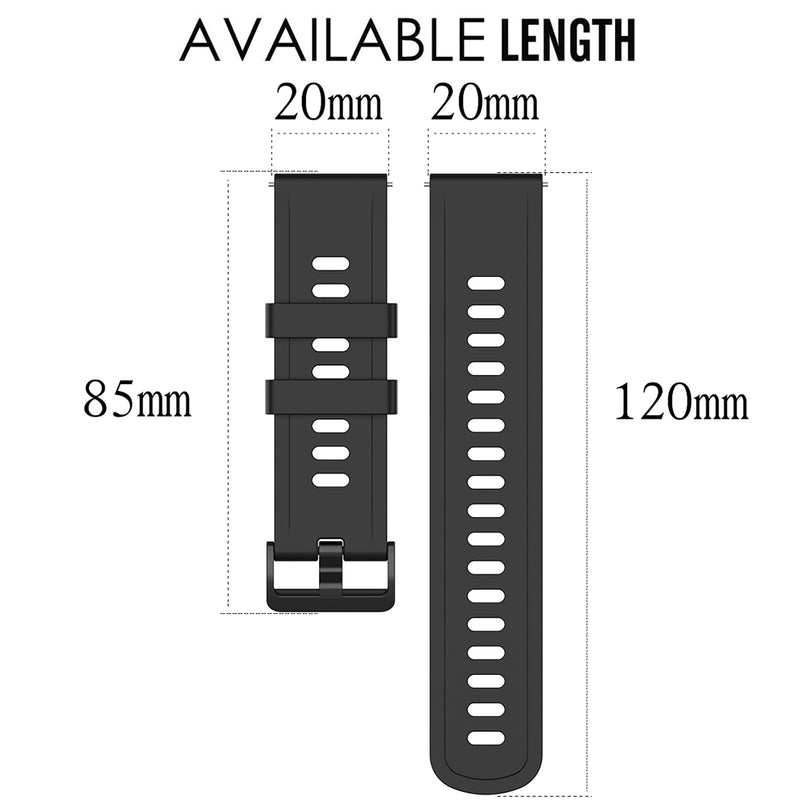 [Australia] - QGHXO Band for Amazfit GTS, Soft Silicone Replacement Band for Amazfit GTS/GTS 2/ GTS 2e/ GTS 2 Mini/Bip/Bip Lite/Bip S/Bip U/GTR 42mm Smartwatch (No Tracker, Replacement Bands Only) 5PCS Boys 