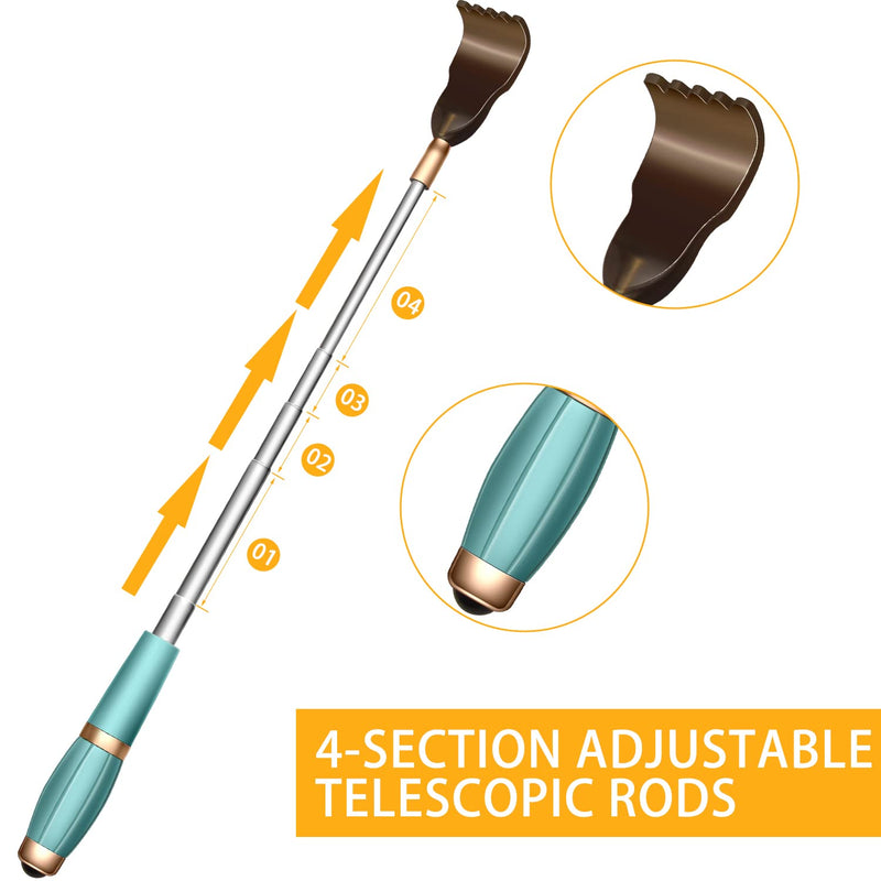 [Australia] - Eruinfang Back Scratcher, Extendable Back Scratchers Portable Handheld Massage Stick Hand Massager Tool Telescoping Scratcher Eliminating Back Itching for Women Men Adults (Blue) 