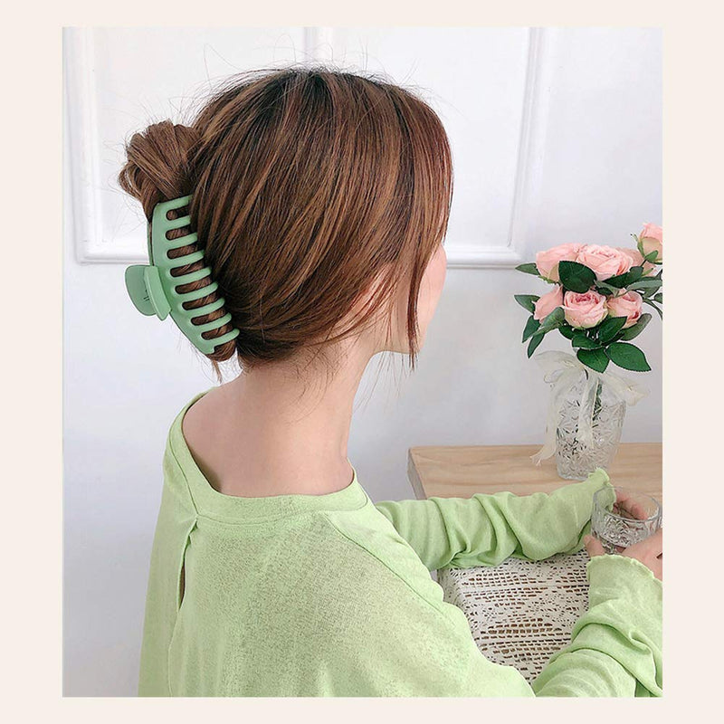 [Australia] - FANTESI 6 PCS Hair Claw Clips Big Claw Clips, Non slip Hair Clip Strong Hold Jaw Clips for Women and Girls Straight, Curly & Wavy Hair (3.6 Inch ) 