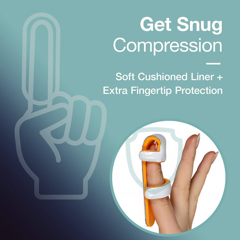 [Australia] - Aluminum Padded Finger Splint Immobilizer for acute injury & Knuckle Fracture (Large) Large 