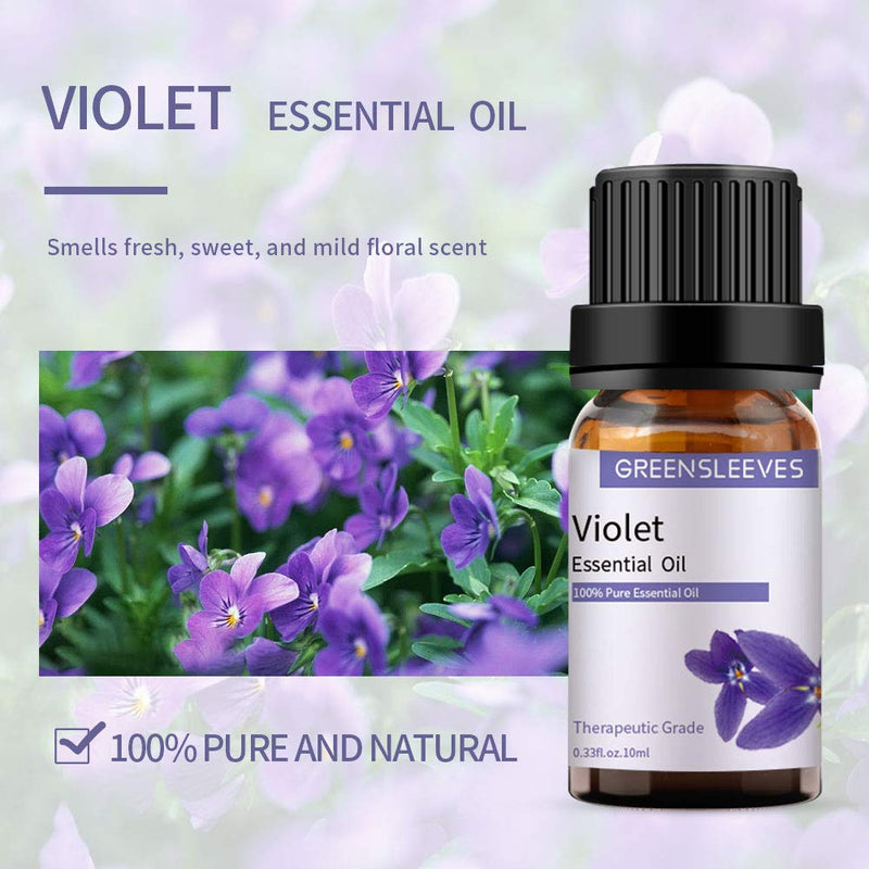 [Australia] - Violet Calendula Essential Oil Set, 100% Pure Aromatherapy Oils for Diffuser, Humidifier- 2 x 10ml Violet + Calendula 