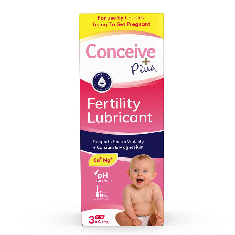 [Australia] - Conceive Plus Fertility Lubricant Travel Size Lube with Calcium + Magnesium Ions - Use When Trying to Conceive - Vaginal Moisturizer (3 x 4g Pre-Filled Applicators) 