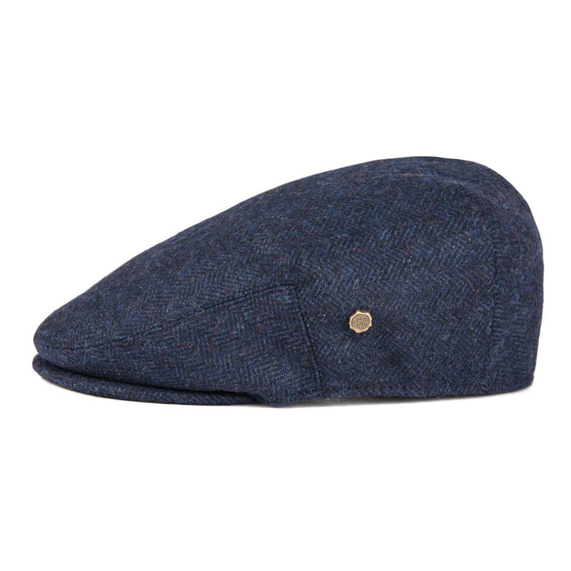 [Australia] - VOBOOM Men's Herringbone Flat Ivy Newsboy Hat Wool Blend Gatsby Cabbie Cap Navy 7 5/8 