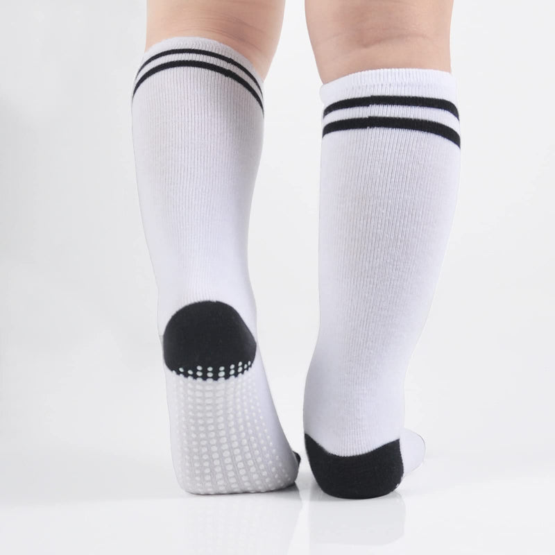 [Australia] - Baby Knee High Socks 6 Pairs Non Slip Tube Long Socks for Toddlers Kids Boys Girls 1-3T Boys Athletic Stripes, 6 Pairs 