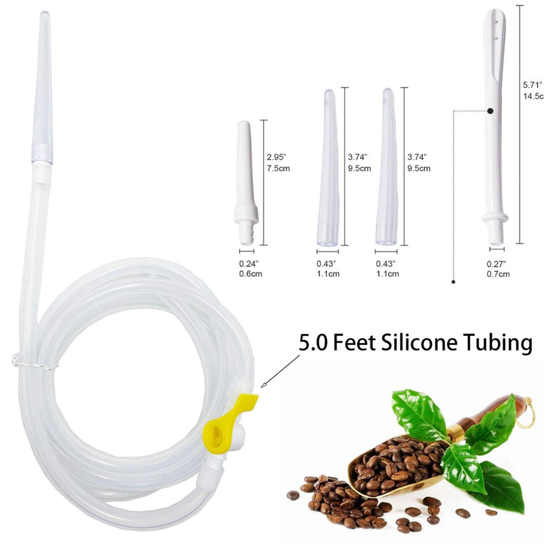 [Australia] - GNEGKLEAN Coffee Enema Bag Kit - 5.0ft Silicone Hose 2L Enemas at Home Water & Colon Detox Cleanse Kit 