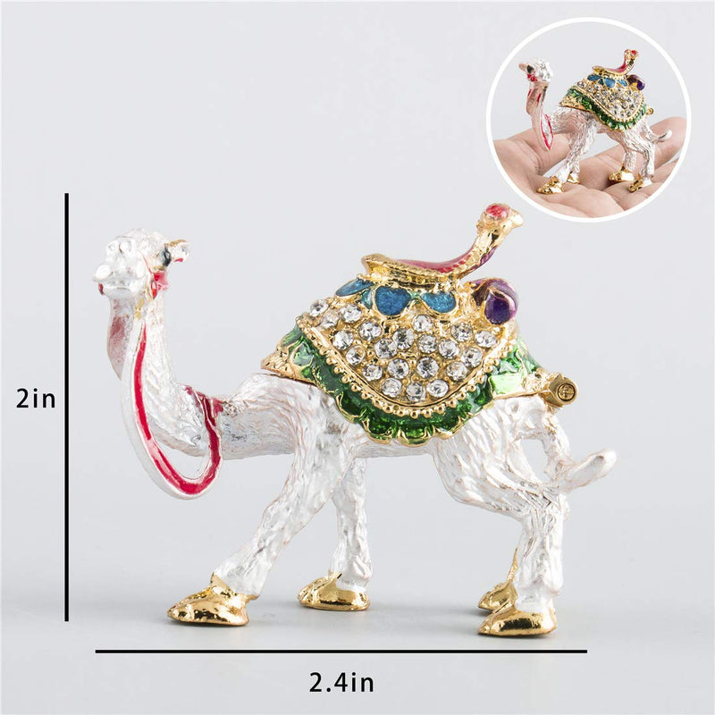 [Australia] - Cute Camel Decor Figurines Collectible,Hinged Camel Animal Trinket Jewelry Box 