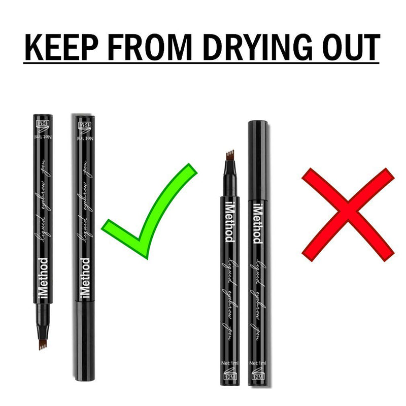[Australia] - iMethod Eyebrow Pen - iMethod Eyebrow Pencil with a Micro-Fork Tip Applicator Creates Natural Looking Brows Effortlessly and Stays on All Day, Black / Brown 